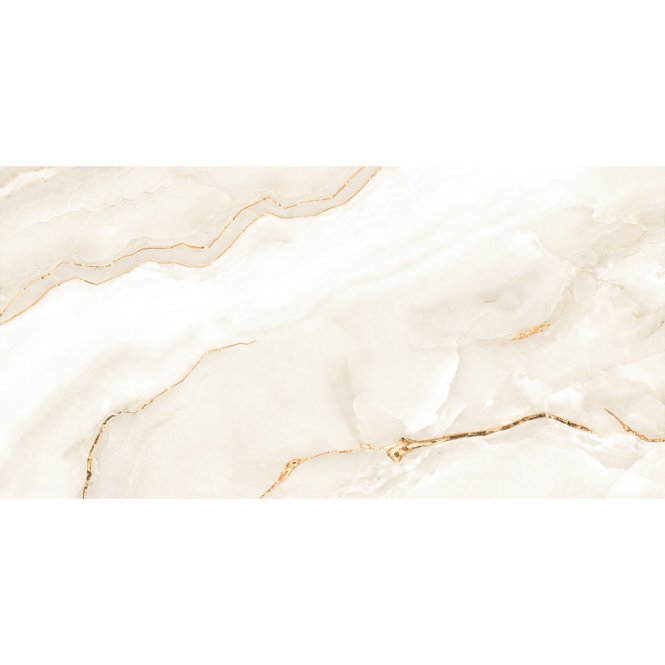 Aurora Onyx Gold Glossy Porcelain Tiles 60cm x 120cm Wall and Floor Tile