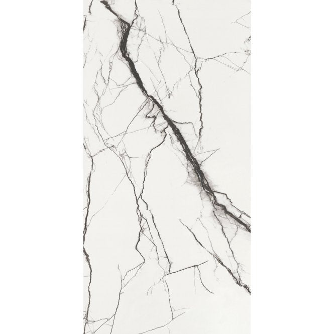 B&W Marble Matt 60cm x 120cm Wall and Floor Tile