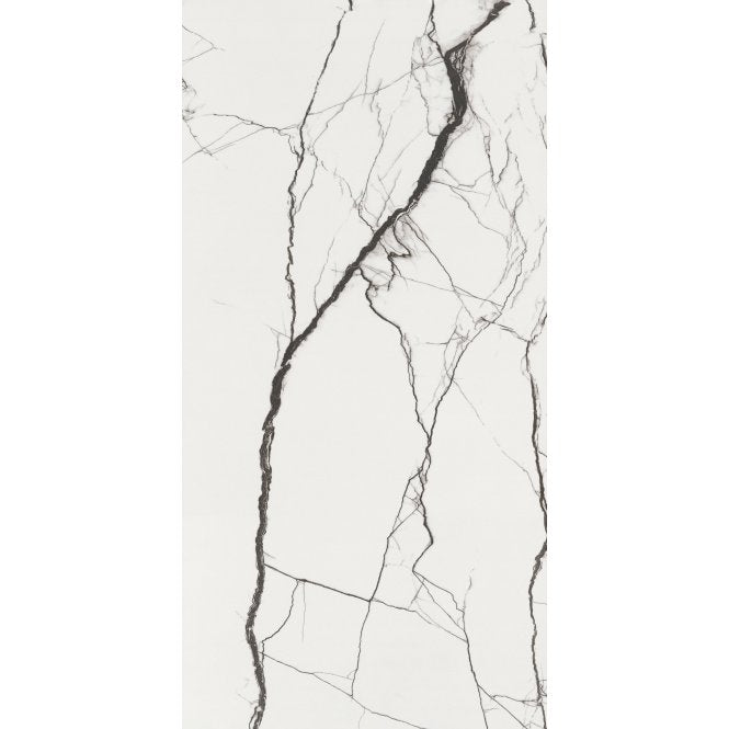 B&W Marble Matt 60cm x 120cm Wall and Floor Tile