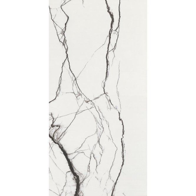 B&W Marble Polished 60cm x 120cm Wall and Floor Tile