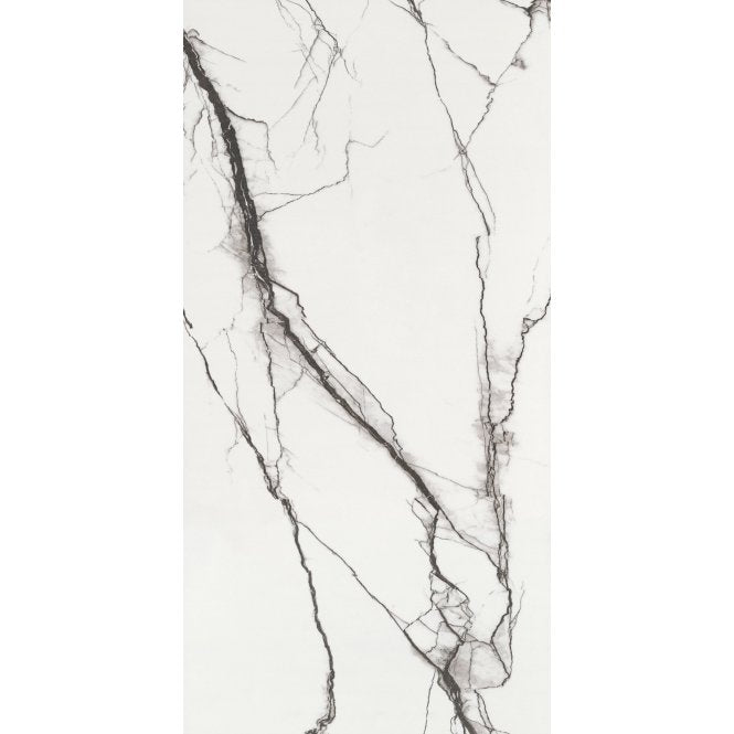 B&W Marble Polished 60cm x 120cm Wall and Floor Tile