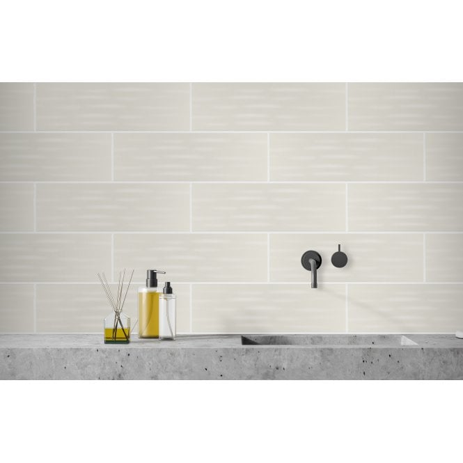 Bachata Cream 9.8cm x 29.8cm Wall Tile