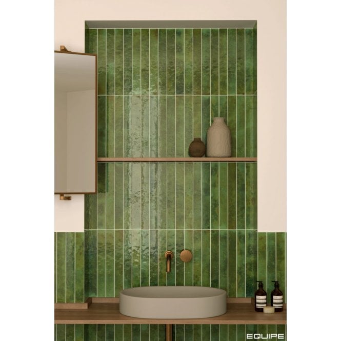 Equipe Bali Green 5cm x 40cm Wall Tile