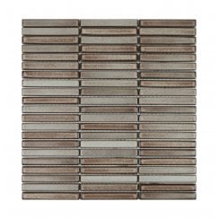 Bamboo Lustre Porcelain Cappuccino 28.4cm x 29.5cm (1.2cm x 9.2cm) Mosaic Tile