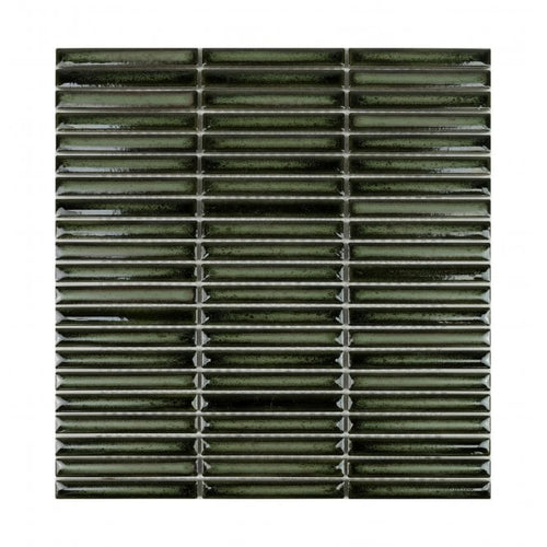 Bamboo Lustre Porcelain Forest 28.4cm x 29.5cm (1.2cm x 9.2cm) Mosaic Tile