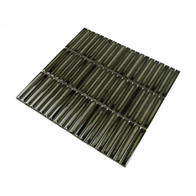 Bamboo Lustre Porcelain Forest 28.4cm x 29.5cm (1.2cm x 9.2cm) Mosaic Tile