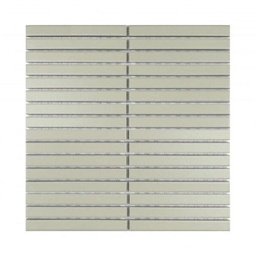 Bamboo Mushroom Grey Matt 29.7cm x 29.7cm Mosaic Tile
