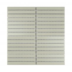 Bamboo Mushroom Grey Matt 29.7cm x 29.7cm Mosaic Tile