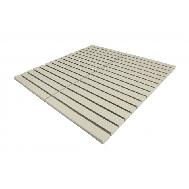 Bamboo Mushroom Grey Matt 29.7cm x 29.7cm Mosaic Tile