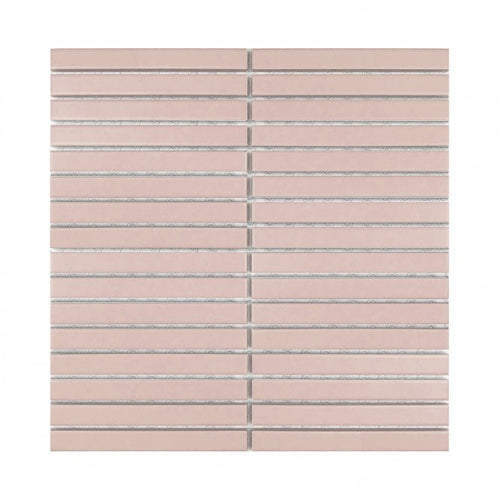 Bamboo Oriental Pink Matt 29.7cm x 29.7cm Mosaic Tile
