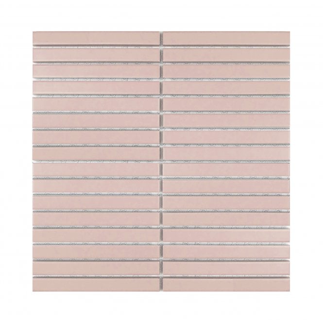 Bamboo Oriental Pink Matt 29.7cm x 29.7cm Mosaic Tile