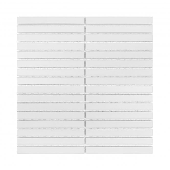 Bamboo Rice White Matt 29.7cm x 29.7cm Mosaic Tile