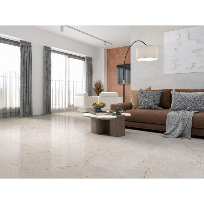 Barcelona White 60cm x 60cm Wall and Floor Tile
