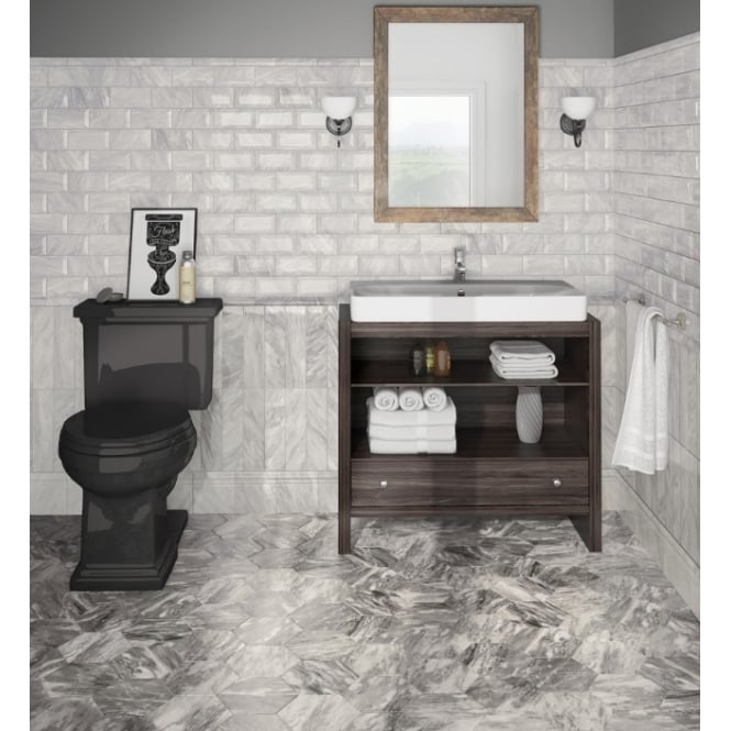 Bardiglio Dark Grey 17.5cm x 20cm Wall & Floor Tile