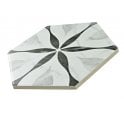 Bardiglio Flower Hexagon 17.5cm x 20cm Wall & Floor Tile