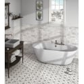 Bardiglio Flower Hexagon 17.5cm x 20cm Wall & Floor Tile