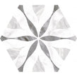 Bardiglio Flower Hexagon 17.5cm x 20cm Wall & Floor Tile