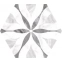Bardiglio Flower Hexagon 17.5cm x 20cm Wall & Floor Tile