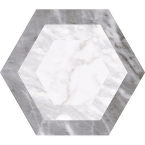 Bardiglio Geo Hexagon 17.5cm x 20cm Wall & Floor Tile
