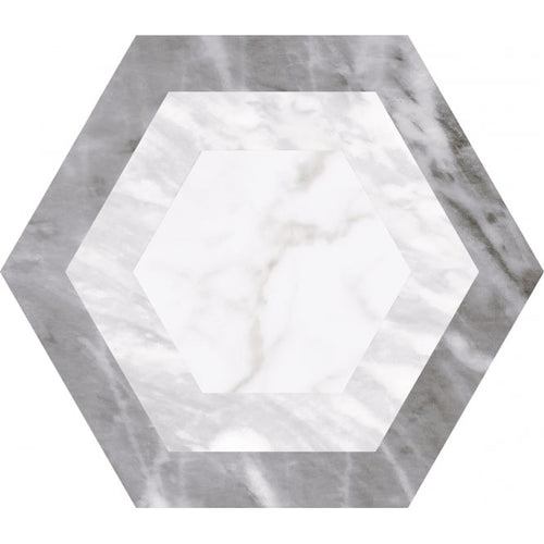 Bardiglio Geo Hexagon 17.5cm x 20cm Wall & Floor Tile