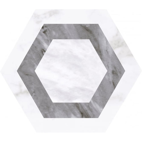 Bardiglio Geo Hexagon 17.5cm x 20cm Wall & Floor Tile