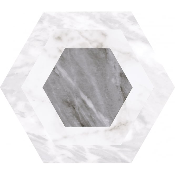 Bardiglio Geo Hexagon 17.5cm x 20cm Wall & Floor Tile