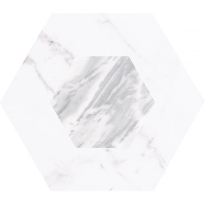 Bardiglio Geo Hexagon 17.5cm x 20cm Wall & Floor Tile