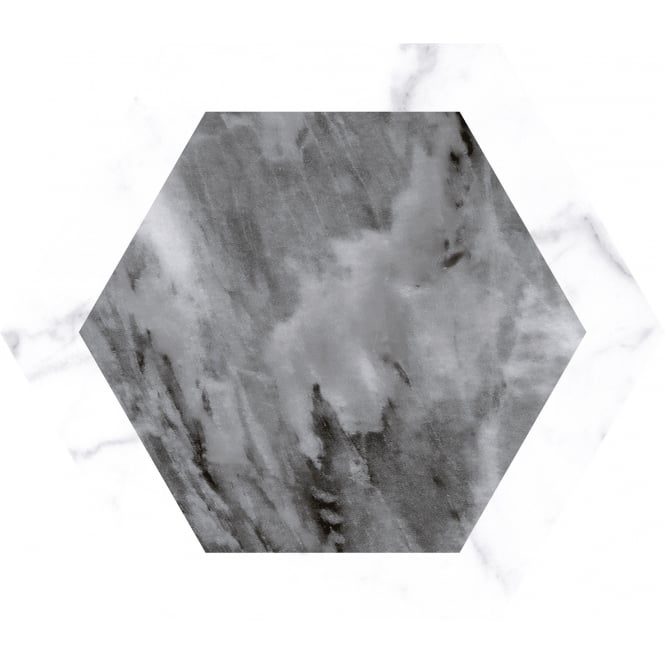 Bardiglio Geo Hexagon 17.5cm x 20cm Wall & Floor Tile