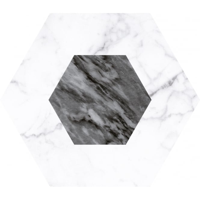 Bardiglio Geo Hexagon 17.5cm x 20cm Wall & Floor Tile