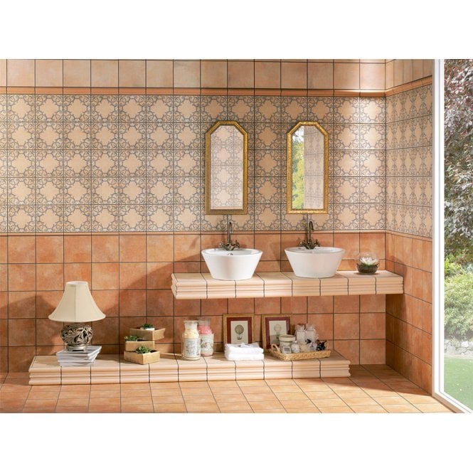 Barro Ochre 20cm x 20cm Wall and Floor Tile