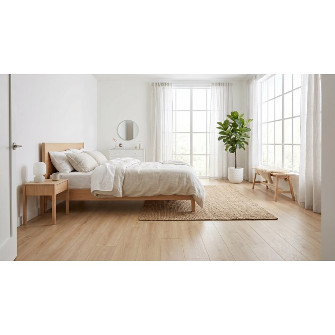 Beechwood Laminate 19.7cm x 121.8cm x 8mm (2.4 Sq/M Per Pack)