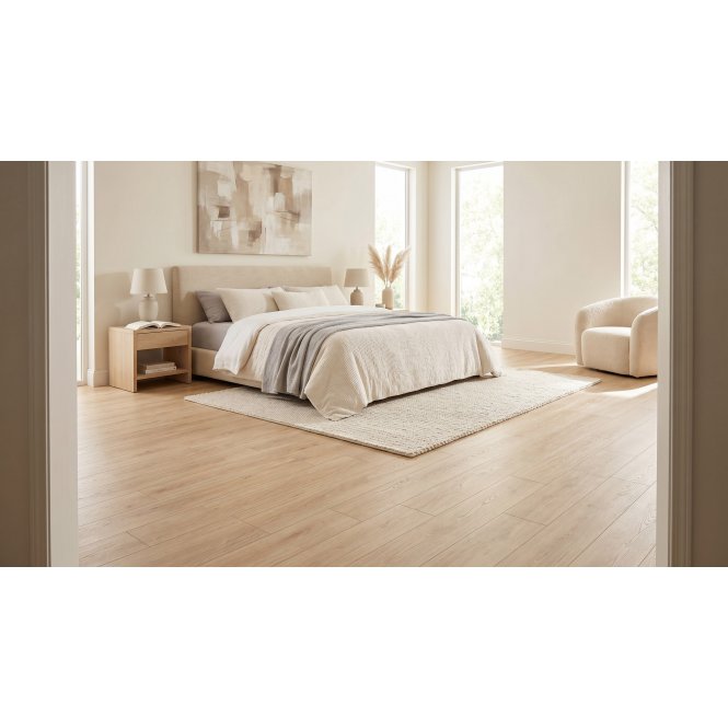 Beechwood Laminate 19.7cm x 121.8cm x 8mm (2.4 Sq/M Per Pack)