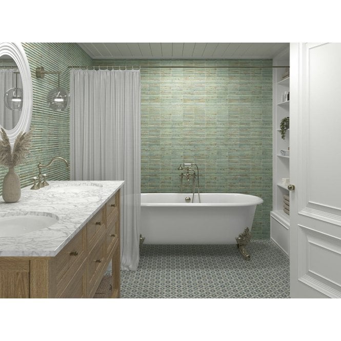 Bellagio Aquamarina Kit Kat 15cm x 30cm Wall Tile