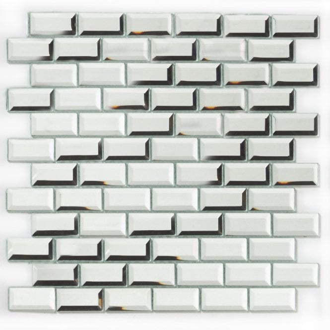 Bevel Mirror (2.5cm x 5cm) 30cm x 30cm Mosaic Tile