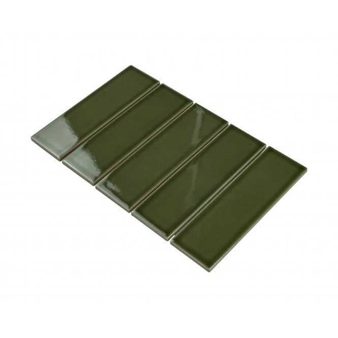Bexley Forest Green 31.5cm x 19.8cm (6cm x 19.5cm) Mosaic Tile