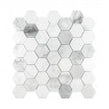Bianco Venito Carrara Honed Marble 29.8cm x 30.5cm Hexagon Mosaic Tile