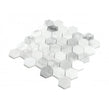 Bianco Venito Carrara Honed Marble 29.8cm x 30.5cm Hexagon Mosaic Tile