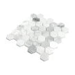 Bianco Venito Carrara Honed Marble 29.8cm x 30.5cm Hexagon Mosaic Tile