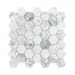 Bianco Venito Statuario Honed Marble 29.8cm x 30.5cm Hexagon Mosaic Tile