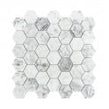 Bianco Venito Statuario Honed Marble 29.8cm x 30.5cm Hexagon Mosaic Tile