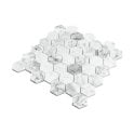 Bianco Venito Statuario Honed Marble 29.8cm x 30.5cm Hexagon Mosaic Tile
