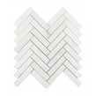 Bianco Venito Statuario Honed Marble 29cm x 28.5cm Herringbone Mosaic Tile