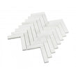 Bianco Venito Statuario Honed Marble 29cm x 28.5cm Herringbone Mosaic Tile