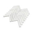 Bianco Venito Statuario Honed Marble 29cm x 28.5cm Herringbone Mosaic Tile