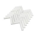 Bianco Venito Statuario Honed Marble 29cm x 28.5cm Herringbone Mosaic Tile