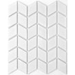 Bijou Chevron Gloss White 30.75cm x 26.6cm (4.8cm x 4.8cm) Mosaic Tile