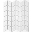 Bijou Chevron Gloss White 30.75cm x 26.6cm (4.8cm x 4.8cm) Mosaic Tile