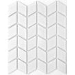 Bijou Chevron Gloss White 30.75cm x 26.6cm (4.8cm x 4.8cm) Mosaic Tile