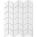 Bijou Chevron Gloss White 30.75cm x 26.6cm (4.8cm x 4.8cm) Mosaic Tile
