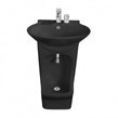 Black Easy Wash Dual-Level Wudu Basin, Tap and Fittings